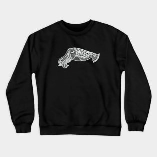 Cuttlefish - hand drawn detailed marine animal design Crewneck Sweatshirt